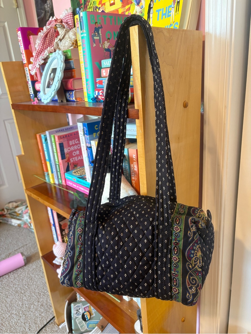 Vintage Vera Bradley 1990 “Classic Black” Mini Tote